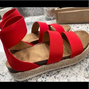 Red espadrilles